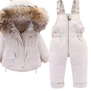 New very warm down snowsuit toddler 18-24 mo.